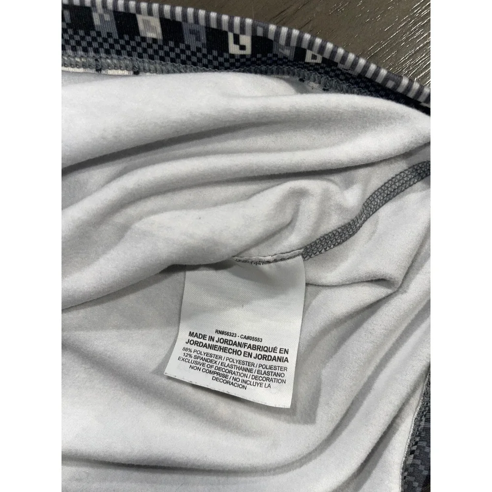 Nike Womens Large 1/4 Zip Pullover Gray Geometric Dri-FIT Excellent 685681-065